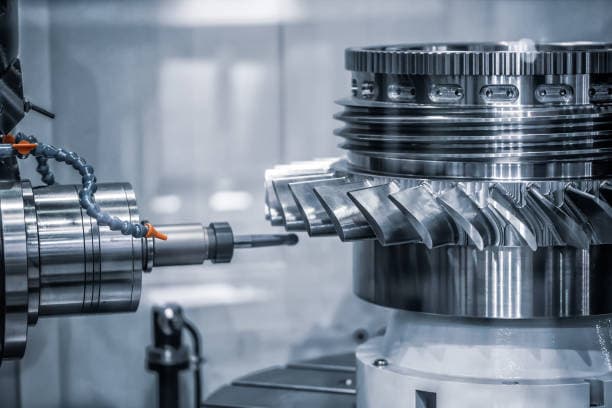 Gear cutting process on an advanced CNC machine